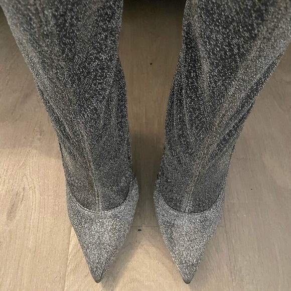 Midland Schulz Glitter Silver Bootie size 8 - Picture 3 of 7
